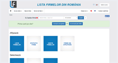 Desktop Screenshot of listafirme.ro