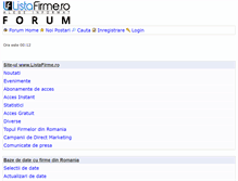 Tablet Screenshot of forum.listafirme.ro